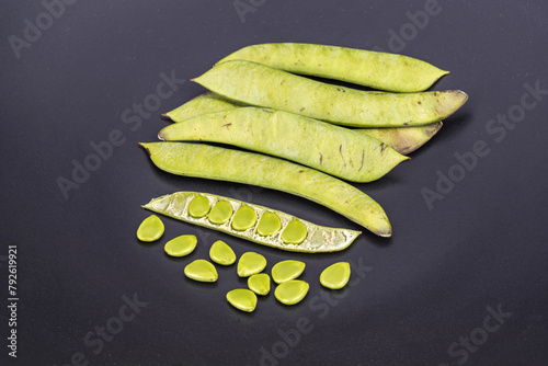 Pods and seeds of Caesalpinna pulcherrima (L.) Sw. photo