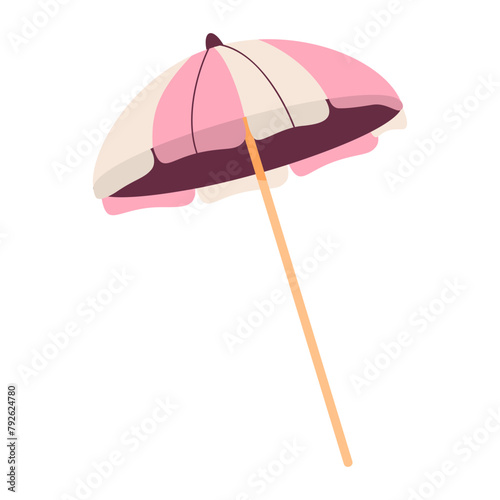 Vector illustration Beach Umbrella sunshade.