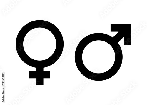 Gender symbol vector. Male and Female icon.