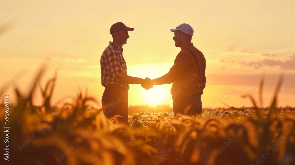 Handshake in the Sunflower Field