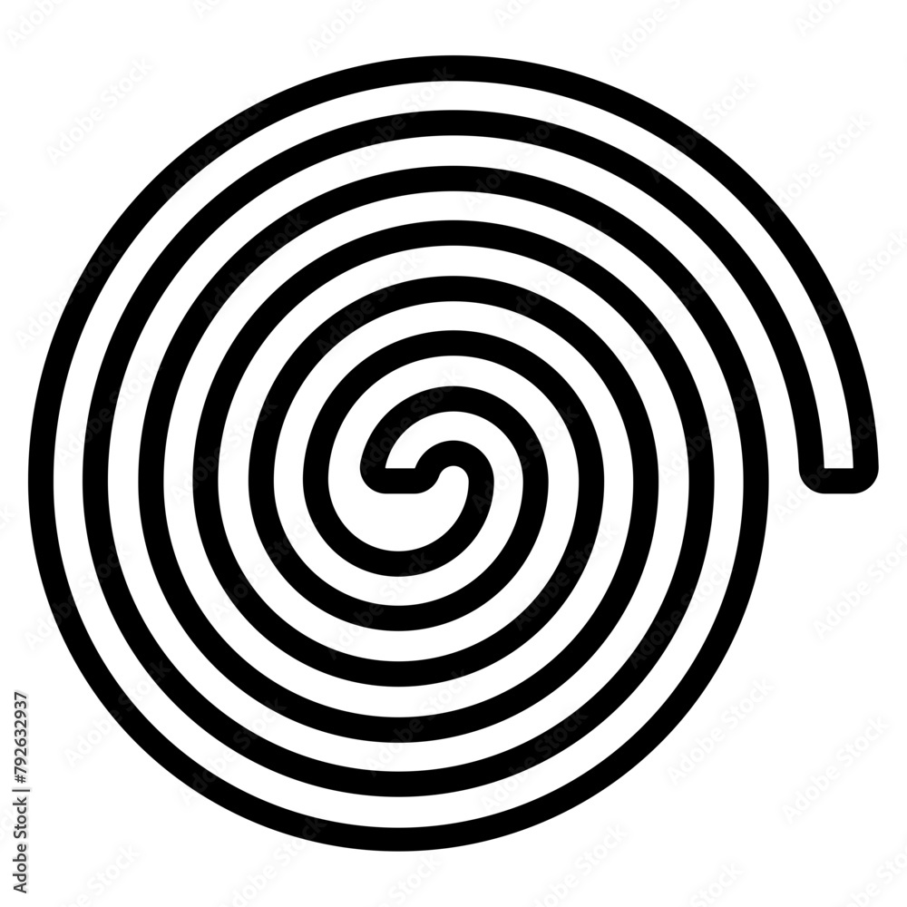 Spiral Vector Line Icon Design