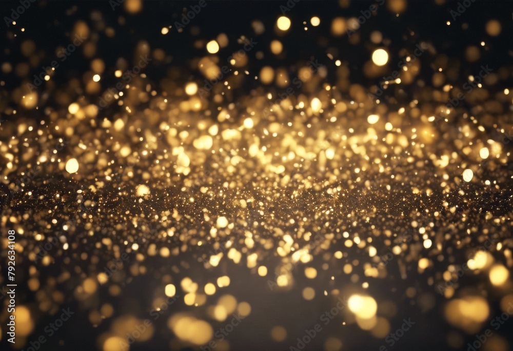 'image background confetti light generated bokeh particles Golden dark ...