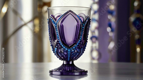 cup background in the combination with red and blue color abstain color with combination of the purple color with jewels decorated with it and uniwque artwork on the background abstract view 
