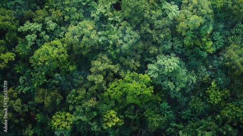 Rainforest canopy, textured green from above, vibrant life , DALL-E 2