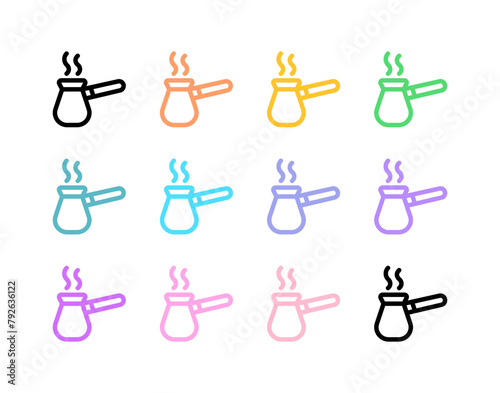 Editable ibrik, turkish coffee pot vector icon. Cafe, coffee shop, restaurant, drink, beverages. Part of a big icon set family. Perfect for web and app interfaces, presentations, infographics, etc