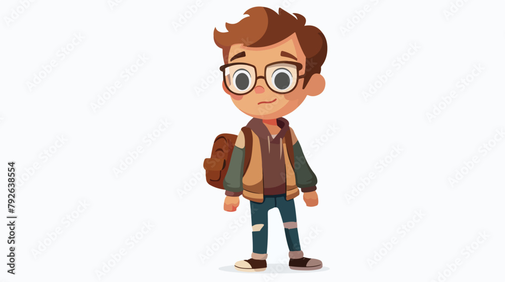 Simple cartoon character Vector illustration isolated