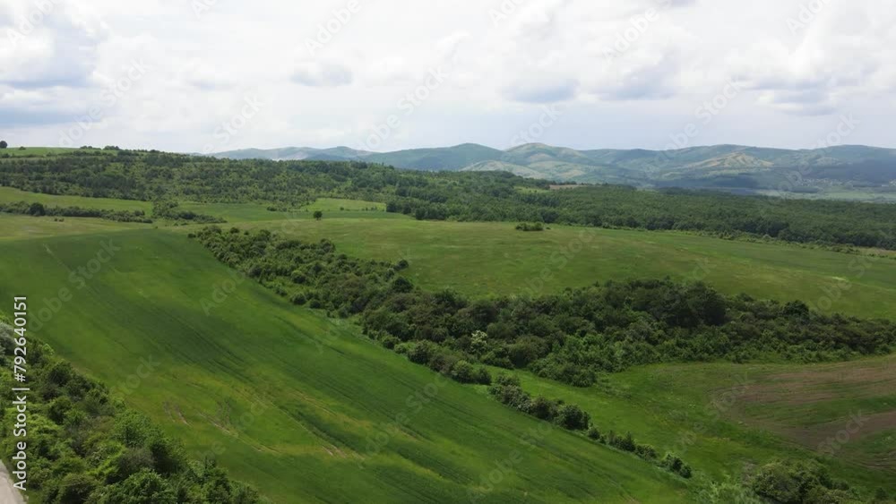 Amazing Aerial view of Vitosha Mountain near Village of Rudartsi, Pernik region, Bulgaria Amazing Aerial view of Vitosha Mountain near Village of Rudartsi, Pernik region, Bulgaria