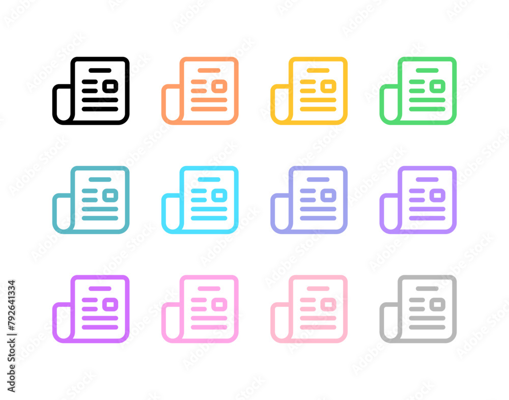 Editable newspaper, newsletter vector icon. Part of a big icon set family. Perfect for web and app interfaces, presentations, infographics, etc Editable newspaper, newsletter vector icon. Part of a big icon set family. Perfect for web and app interfaces, presentations, infographics, etc