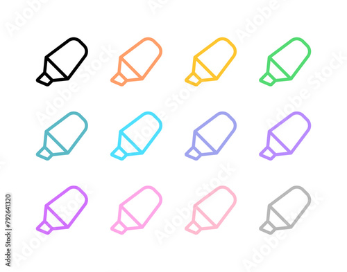 Editable highlighter pen vector icon. Part of a big icon set family. Perfect for web and app interfaces, presentations, infographics, etc