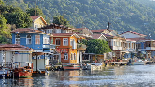 Karaburun Village harbor view in Istanbul ..