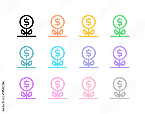 Editable interest vector icon. Part of a big icon set family.  Finance, business, investment, accounting. Perfect for web and app interfaces, presentations, infographics, etc