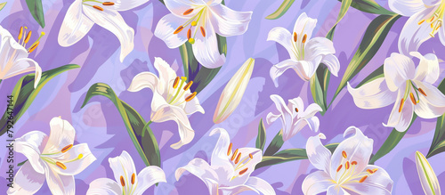 Lily pastel pattern. 