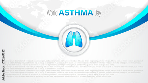 World Asthma Day, vector illustration