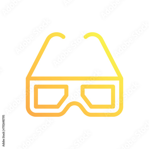 3d Glasses vector icon