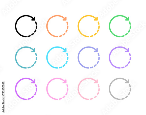 Editable rotate arrow vector icon. Part of a big icon set family. Perfect for web and app interfaces, presentations, infographics, etc