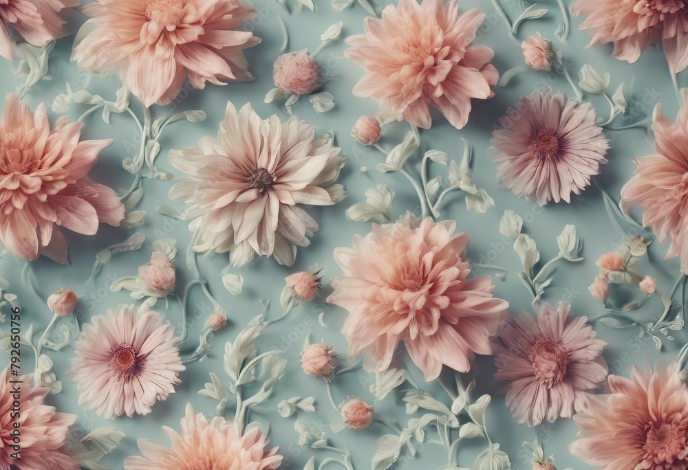 Fototapeta 'floral raster pattern seamless copy'