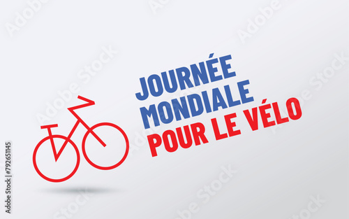Journée mondiale pour le vélo le 3 juin 2024 photo