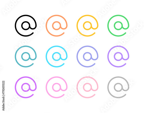 Editable at, mention, email address vector icon. Part of a big icon set family. Perfect for web and app interfaces, presentations, infographics, etc