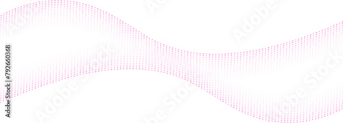 ピンク色のドットのウェーブのベクター背景画像