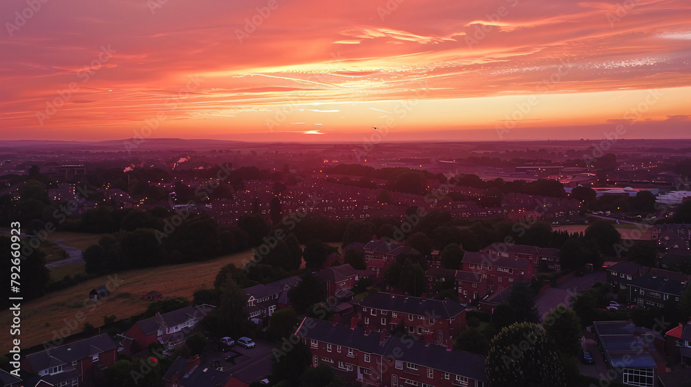 Most Beautiful High Angle Footage of Northern Luton 