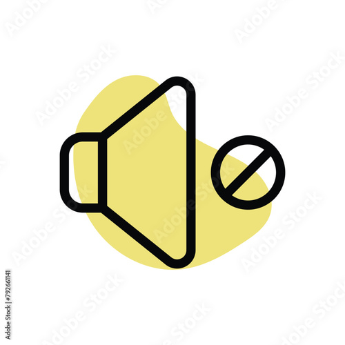 Mute vector icon