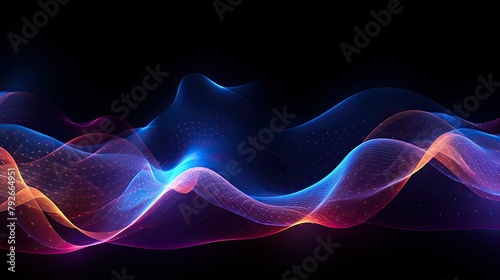 Abstract digital waves pulsating with energy, representing internet activity