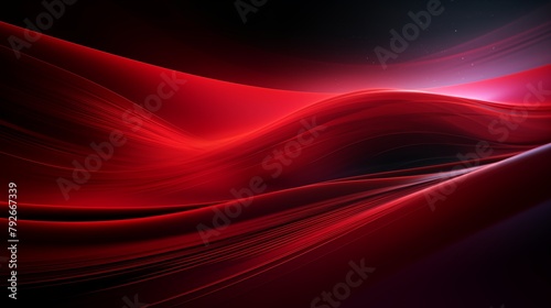 Elegant Red Silk-like Fabric Concept in Digital Abstract Art Design