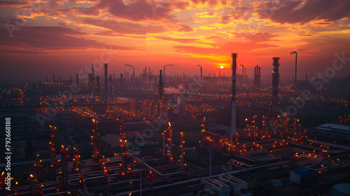 Oil Industry Refinery factory at Sunset Petroleum 