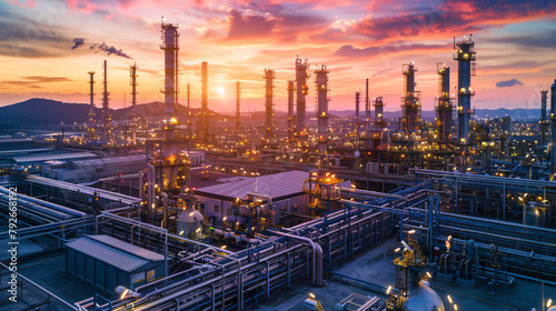 Oil Industry Refinery factory at Sunset Petroleum 