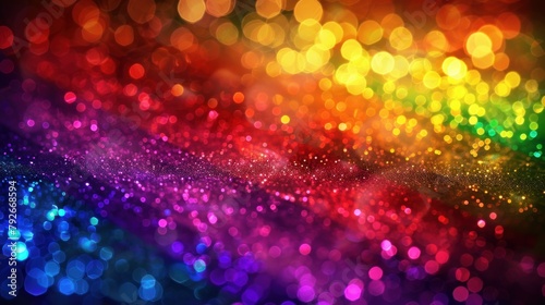 Vibrant Rainbow Bokeh Lights - A Celebration of Color and Joy - Generative AI