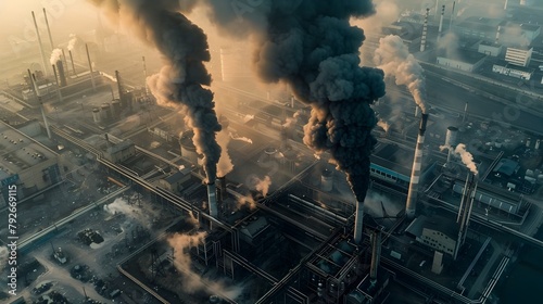 Aerial View of Polluting In...