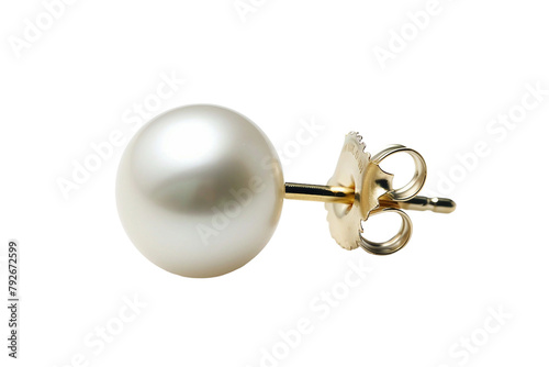 Pearl Earring Pair on Transparent Background