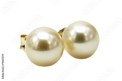 Pearl Earring Accessory on Transparent Background