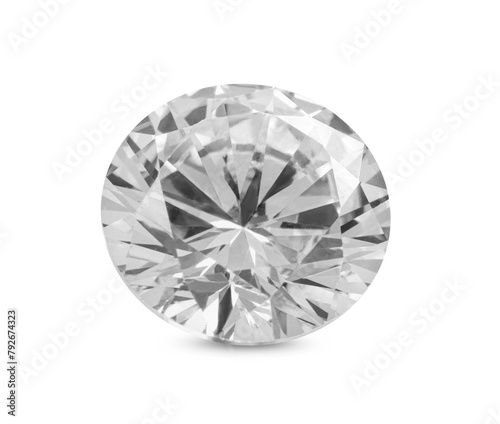 One beautiful shiny diamond isolated on white