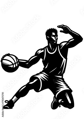 Basketball SVG, Basketball Player SVG, Sport SVG, Basketball player Silhouette, Basketball Clipart, Basketball Cricut, Basketball Logo	

