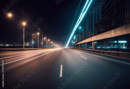 'highway empty night road expressway asphalt rection viding line curve nobody dark dusk bridge light street israel yom kippur travel city outdoors trip cloud sky urban scene' © akkash jpg