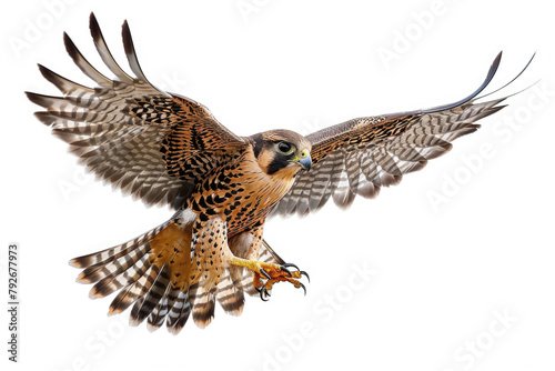 A falcon swoops with fierce precision