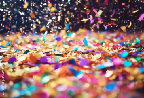 'celebration. flurry confetti colorful falling a created year's new eve paper party year occasion scattering fluffy happy celebration folding glistering jubilant generative ai colourful g'