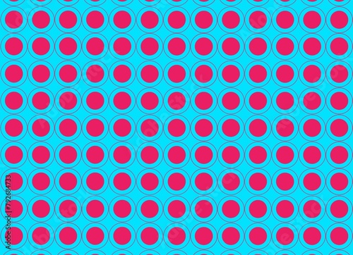 Blue background with red dots