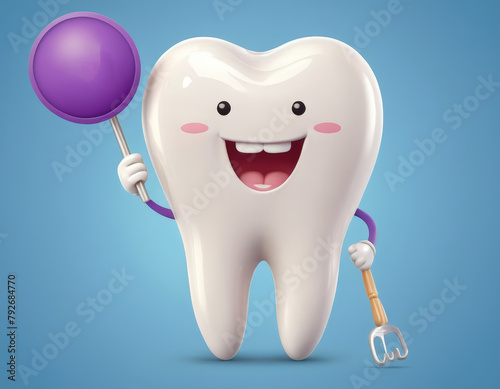 3D render of tooth