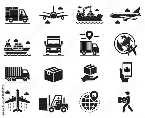 delivery logistic transport icon