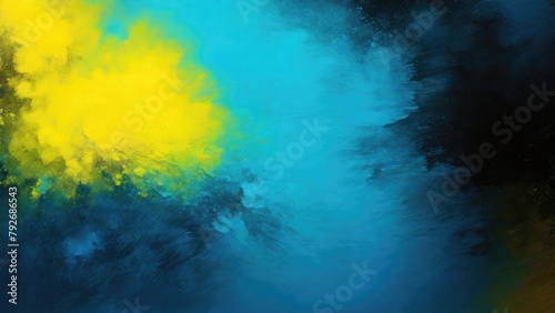 Blue Teal yellow black grey  grainy noise grungy a rough abstract background