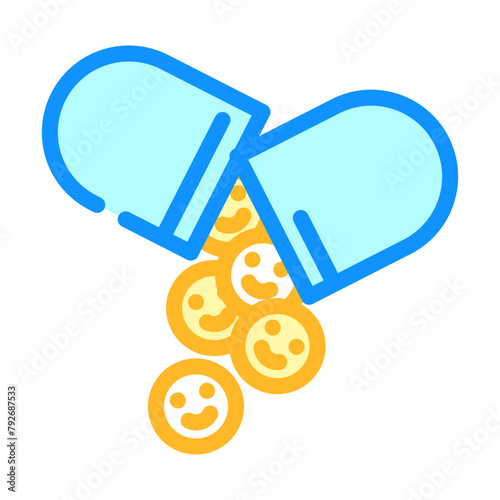 antidepressants medicines pharmacy color icon vector. antidepressants medicines pharmacy sign. isolated symbol illustration
