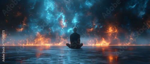 Consciousness as the universal life force connecting mind energy and spirituality. Concept Consciousness, Universal life force, Mind energy, Spirituality