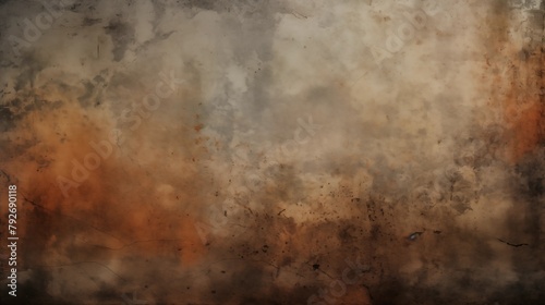 Rustic Grunge Texture with Abstract Brown and Orange Tones as Artistic Background