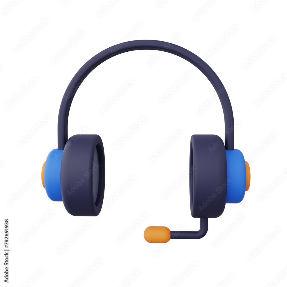 headphone 3d render icon headphone 3d render icon