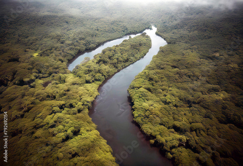 'Aerial View America River Rainforest Latin View Top Amazon Forest River Rainforest Aerial Jungle Amazonas Amazonia Colombia Above Brazil Peru Guatemala Honduras Brazilian Water Nature America'