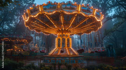 merry go round in park at n...