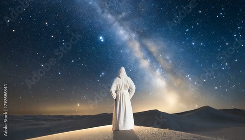 Abraham receives promise from God. He received descendants as numerous as the stars in the sky. Genesis. 