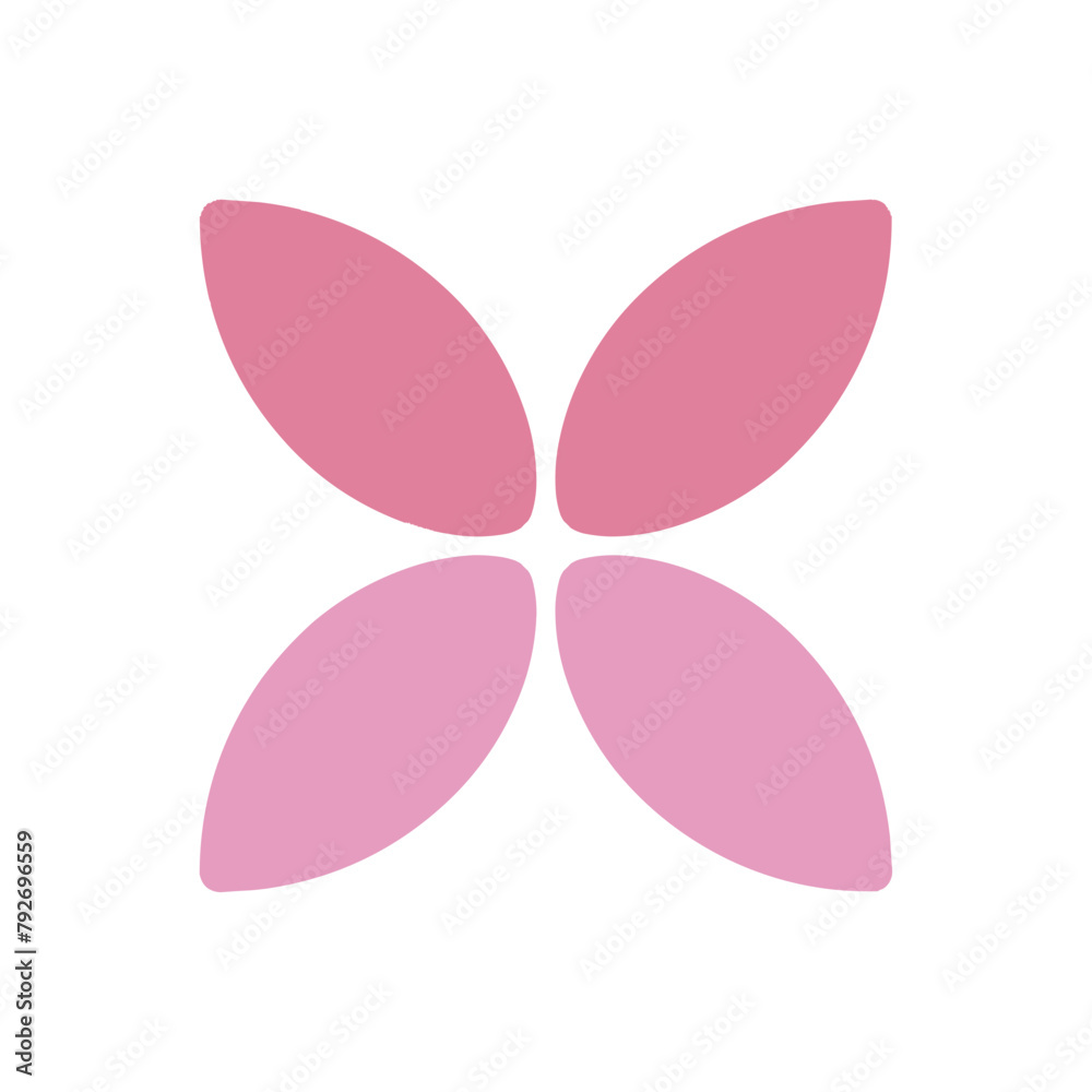 illustration Geometric Leaf 4 Flower